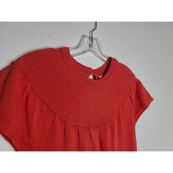 NWT Banana Republic coral cotton short sleeve sweater - medium - Picture 2 of 5
